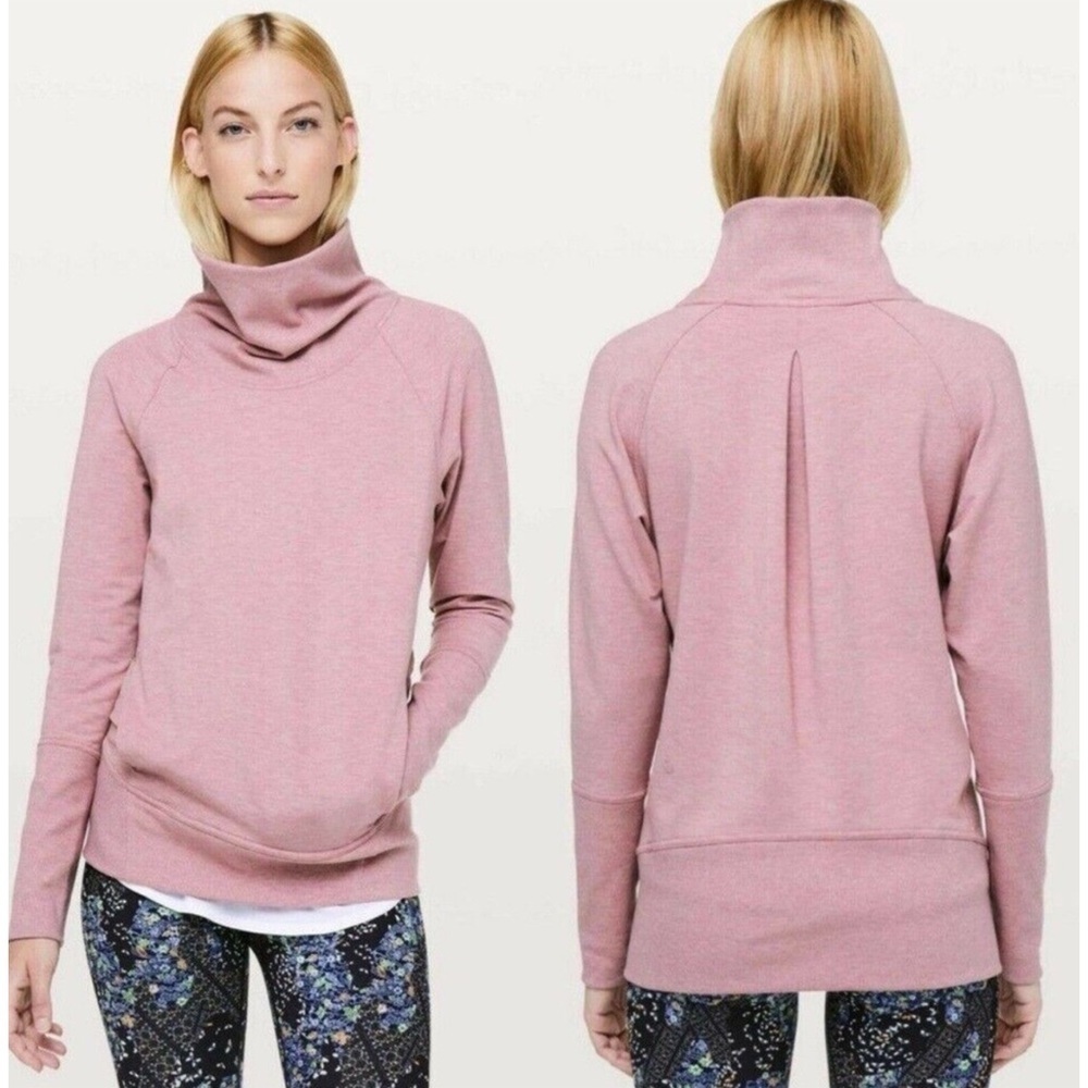 lululemon athletica Pink Funnel Neck Long Sleeve Top